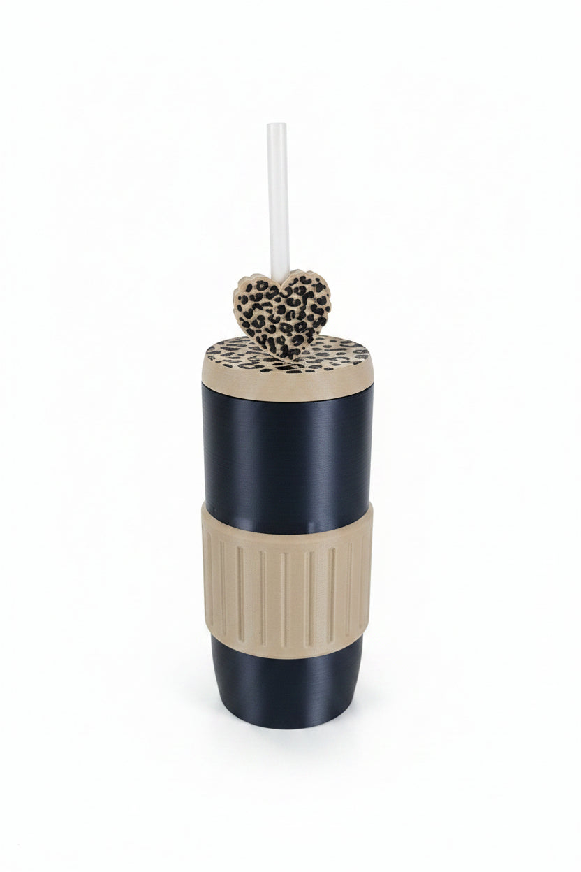 12oz Slim Can Holder Cheetah Print